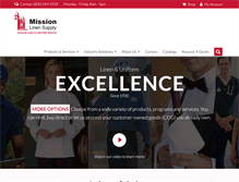 Tablet Screenshot of missionlinen.com